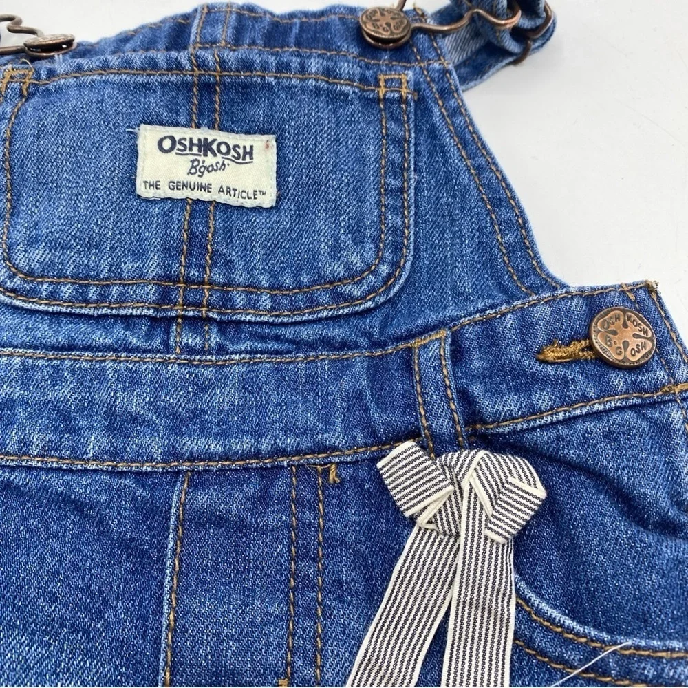 OshKosh b'gosh Girls Dress Size 18 months Jean Jumper Overall Straps Osh Kosh